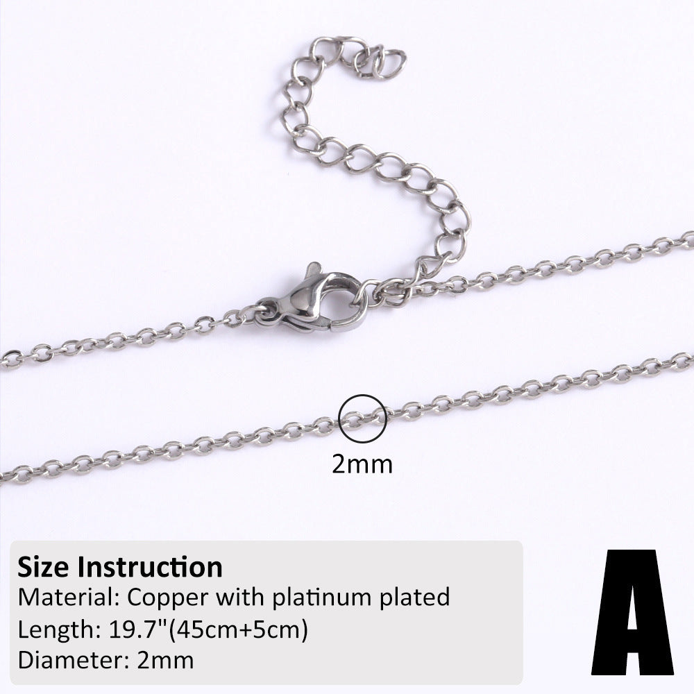 Copper-plated 18k Gold DIY Hip-hop All-match Chain Necklace