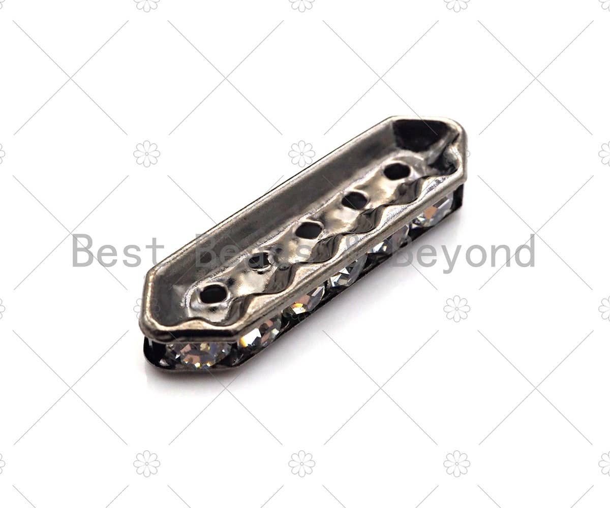 10pc Rhinestone Jewerly Separator Bar with 3 holes, Sku#C112