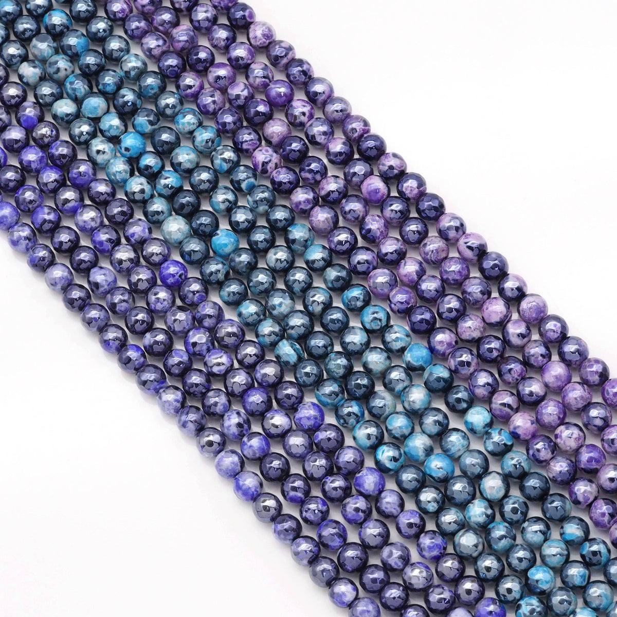 New!!! Mystic Agate Round Faceted Beads, Sku#U1761