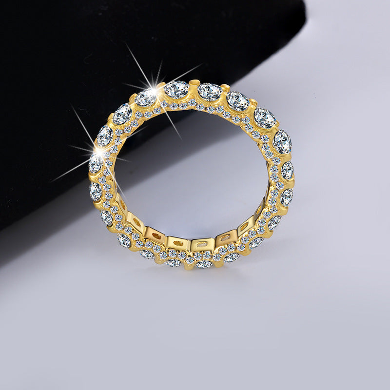 Sterling Silver Moissanite Ring For Women