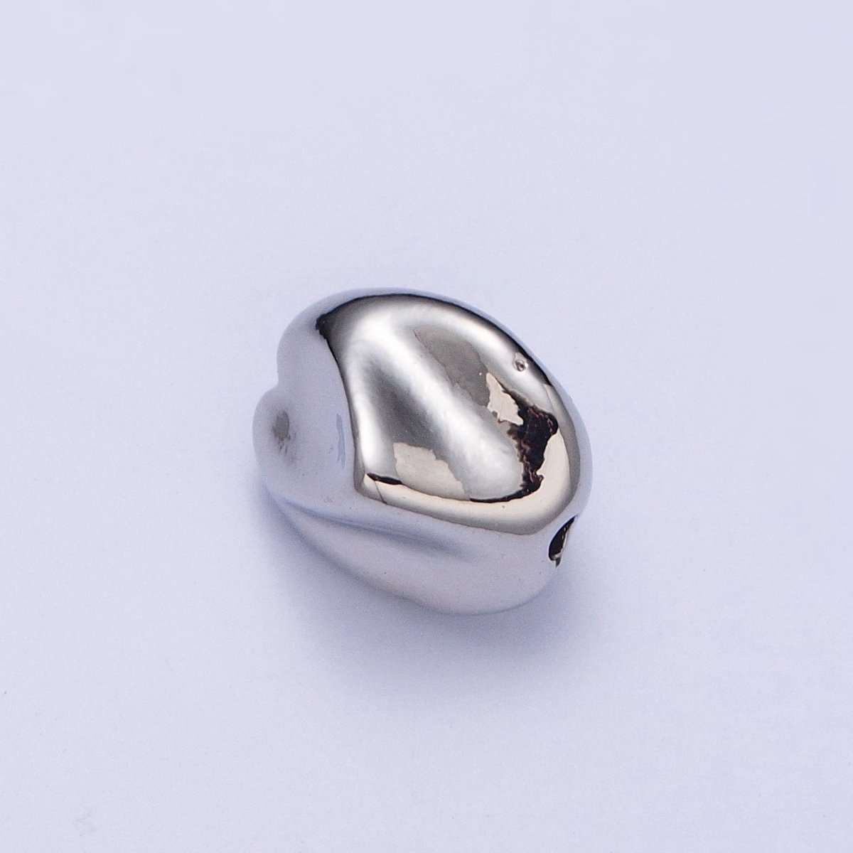 Abstract 10.7mmx9.2mm Gold & Silver Geometric Spacer Bead Supply For Jewelry Bracelet Making | W-928 W-929