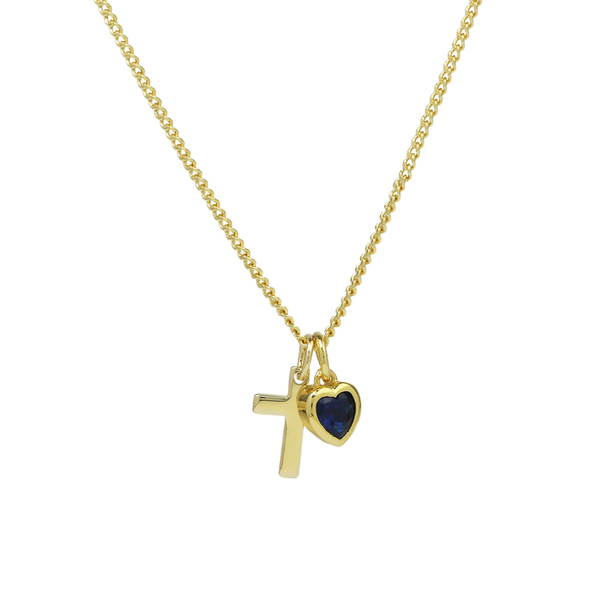 Heart-Shaped December Birthstone Pendant Necklace