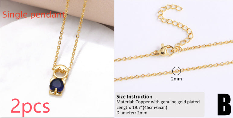 Copper-plated 18k Gold DIY Hip-hop All-match Chain Necklace