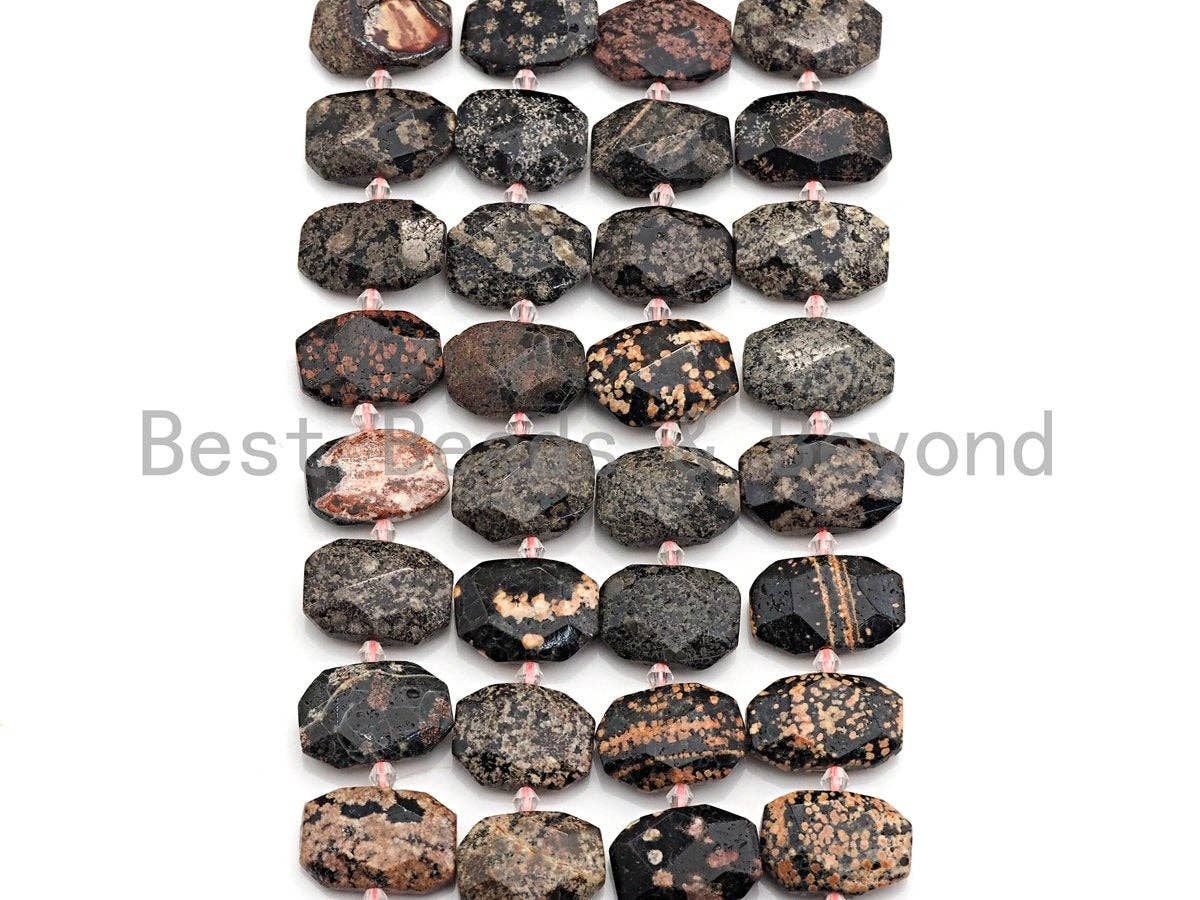 High Quality Natural Golden Snowflake Rectangle Faceted Beads, Natural Golden Snowflake beads, 16x22mm, sku#U659
