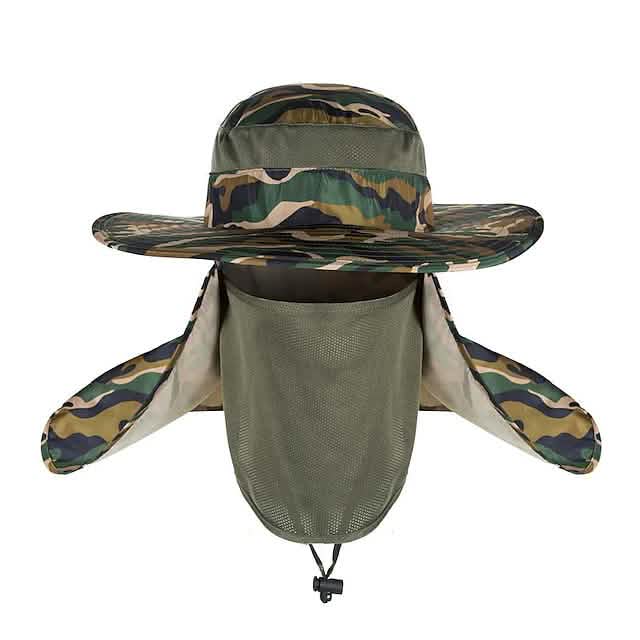 Adult Wide Brim Sun Hat with Neck Face Flap Cover