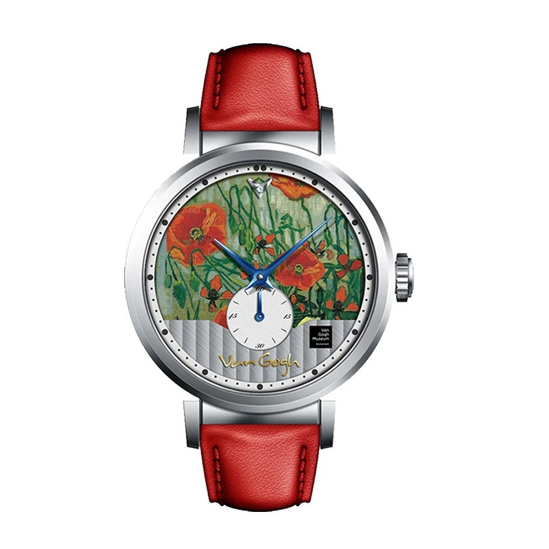 Van Gogh Small Seconds Hand Leather Strap Quartz Wrist Women's Watch