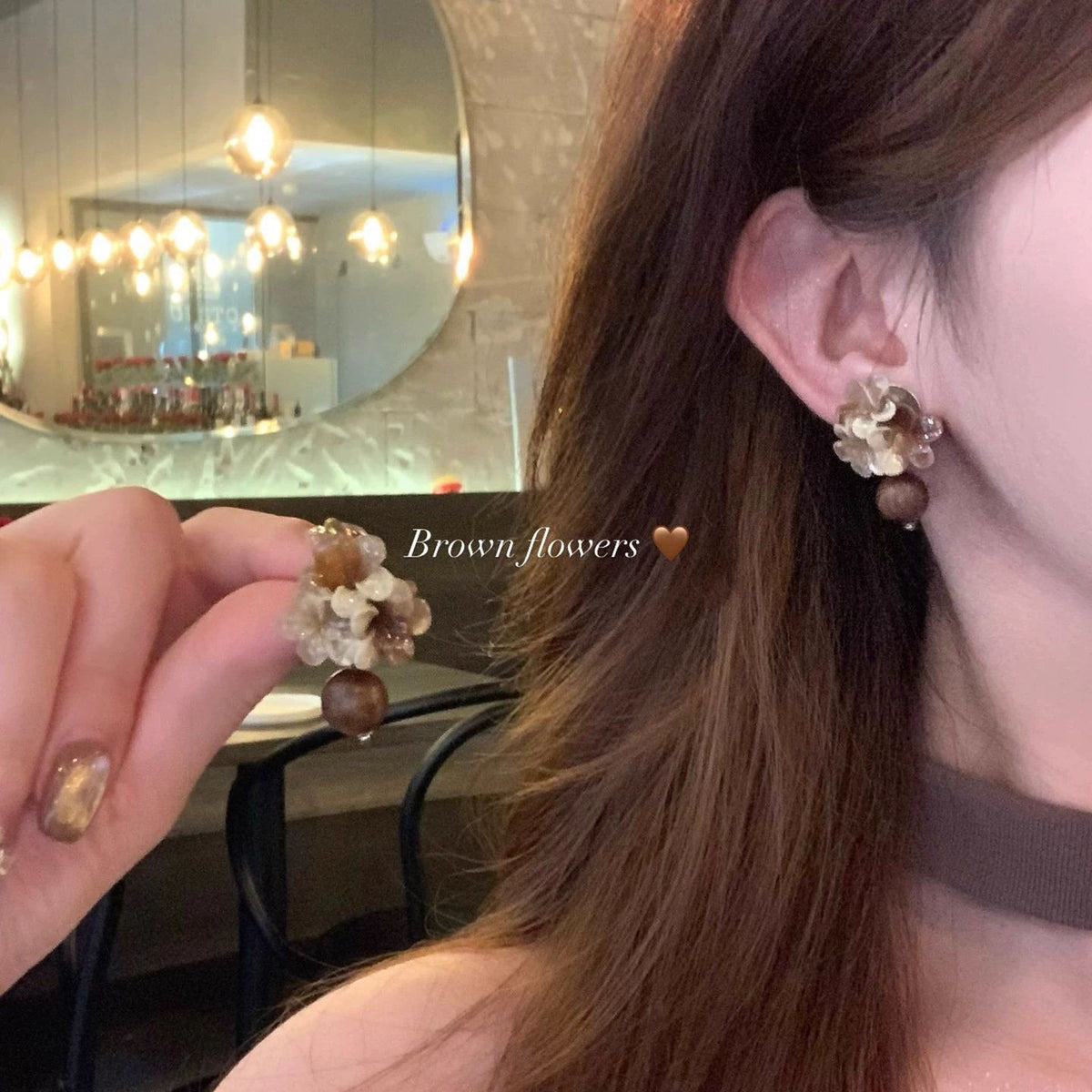 Elegant Pearl Flower CZ Stud Earrings For Women, Dainty Rose Gold Plated Enamel Flower Pearl Earrings, Luxury Minimalist Bridal Wedding Jewelry Gift