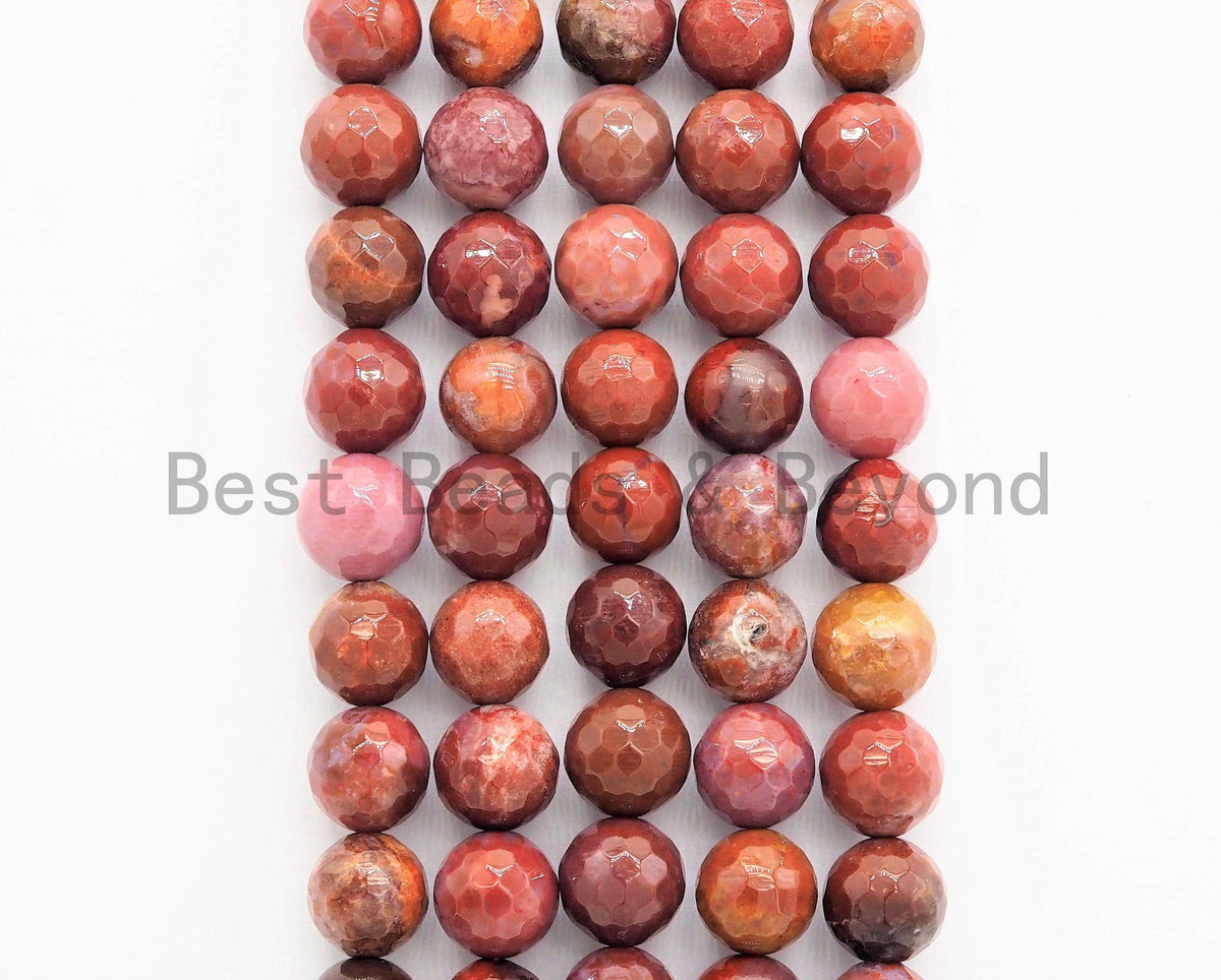 Quality Natural Faceted Bloodshot Jade beads, 8mm/10mm/12mm Red Agate Gemstone beads, Red Jade Beads, 15.5inch strand, SKU#U329