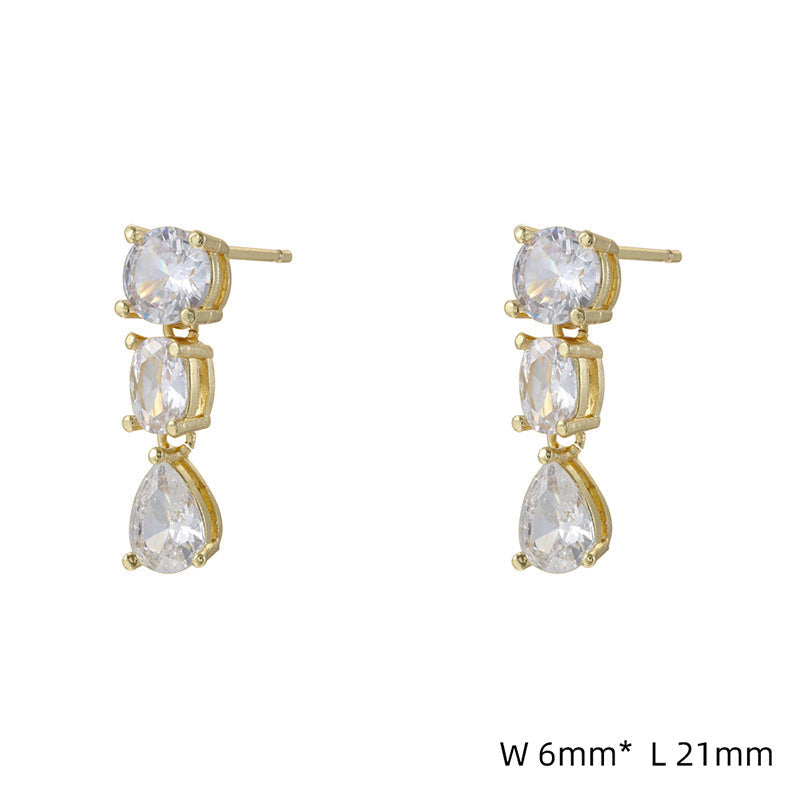 French-style Light-luxury Teardrop Earrings For Women