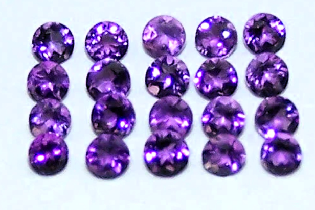 Amethyst Round Cut African Dark Purple Small AAA VS Nice