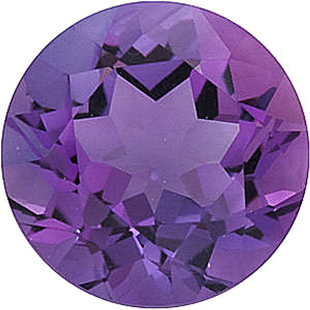 Amethyst Round Cut African Dark Purple Small AAA VS Nice