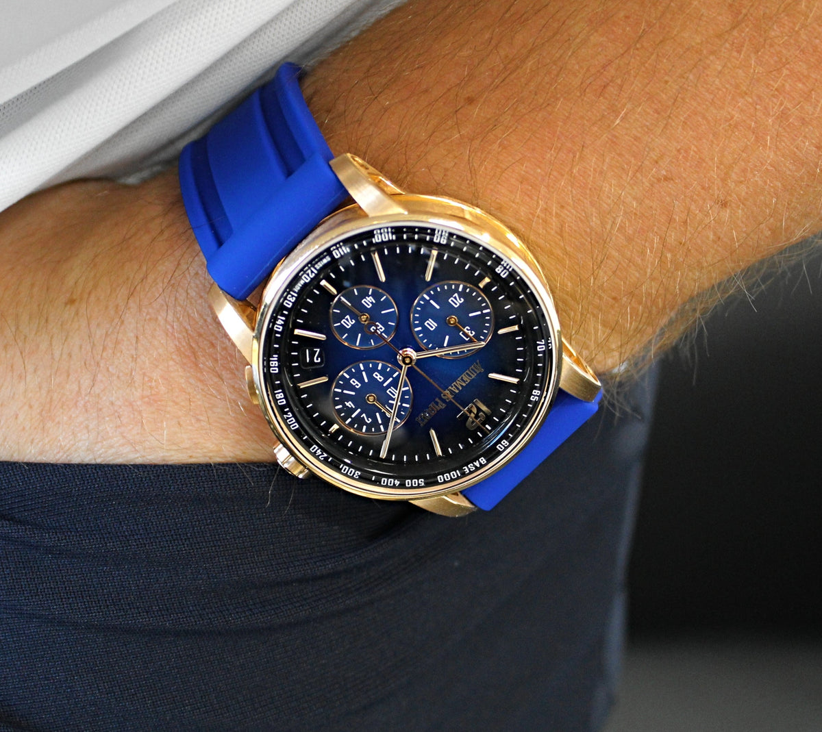 Royal Blue Rubber Strap 22mm