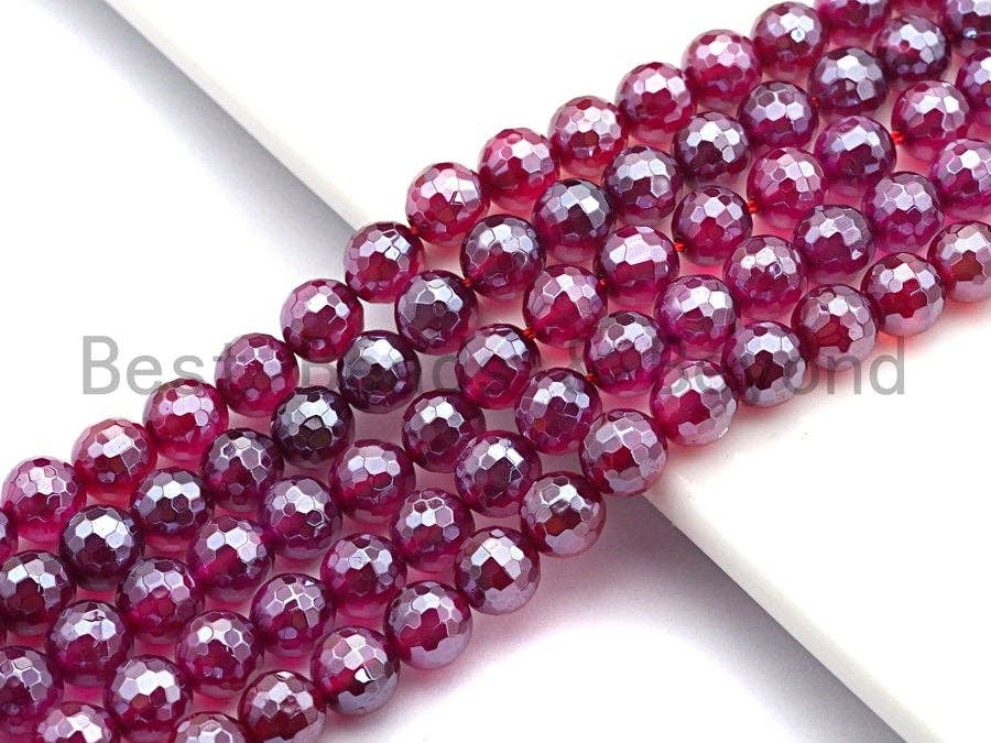 Mystic Plated Purple Agate Beads, Natural Purple Agate beads, 8mm/10mm/12mm, sku#U480