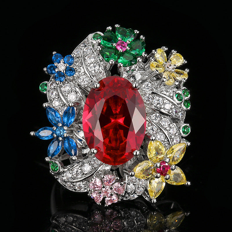 Luxury Vintage Open Ring With Shimmering Peacock Green Gemstone, Elegant Light Luxury Jewelry For Women