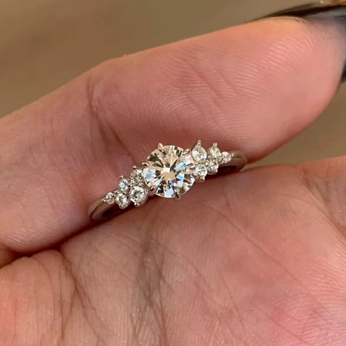 S925 Sterling Silver Berlin Love Letter Zircon Open Ring For Women, Luxury Shiny Zircon, Elegant & Versatile Commute Ring