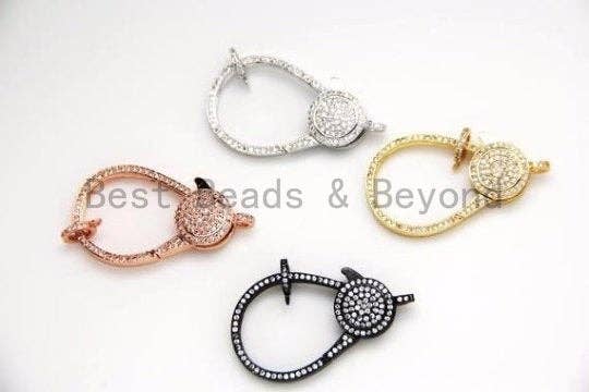 CZ Micro Pave Large Lobster Claw Clasp, 13x40mm, CZ Pave Clasp, sku#H149