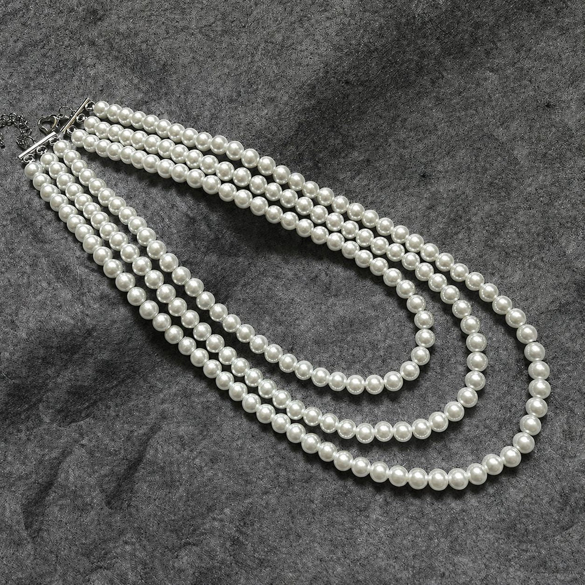 Three Or Four Multi-layer Glass Pearl Necklace Elegant Fashion Sweater Chain Dress Cheongsam Neck Chain Opera Clothing Accessories