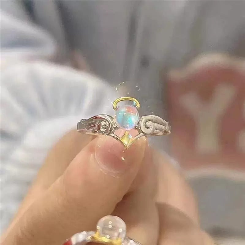 Angel  Devil Couple  Best Friend Rings, Cool Punk Style, Adjustable Size, Birthday Gift