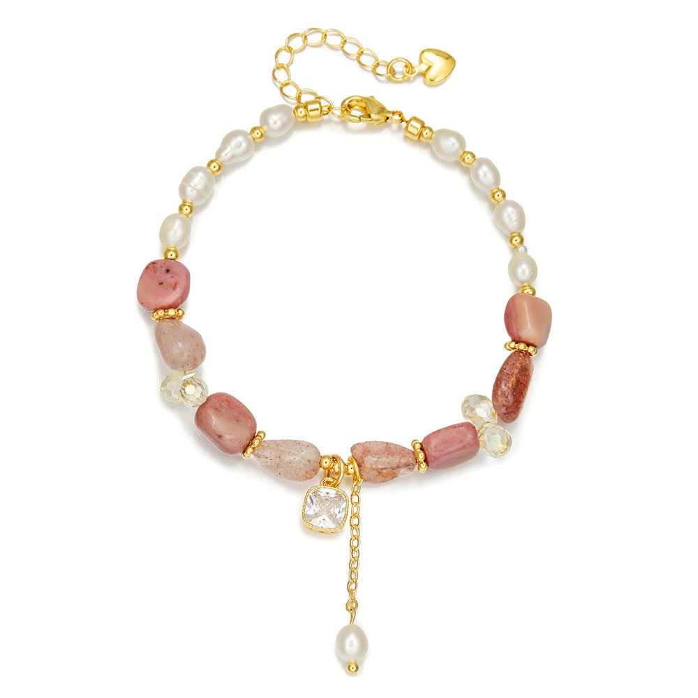 Natural Freshwater Pearl Bracelet Minimalist And Elegant Versatile Zircon Design