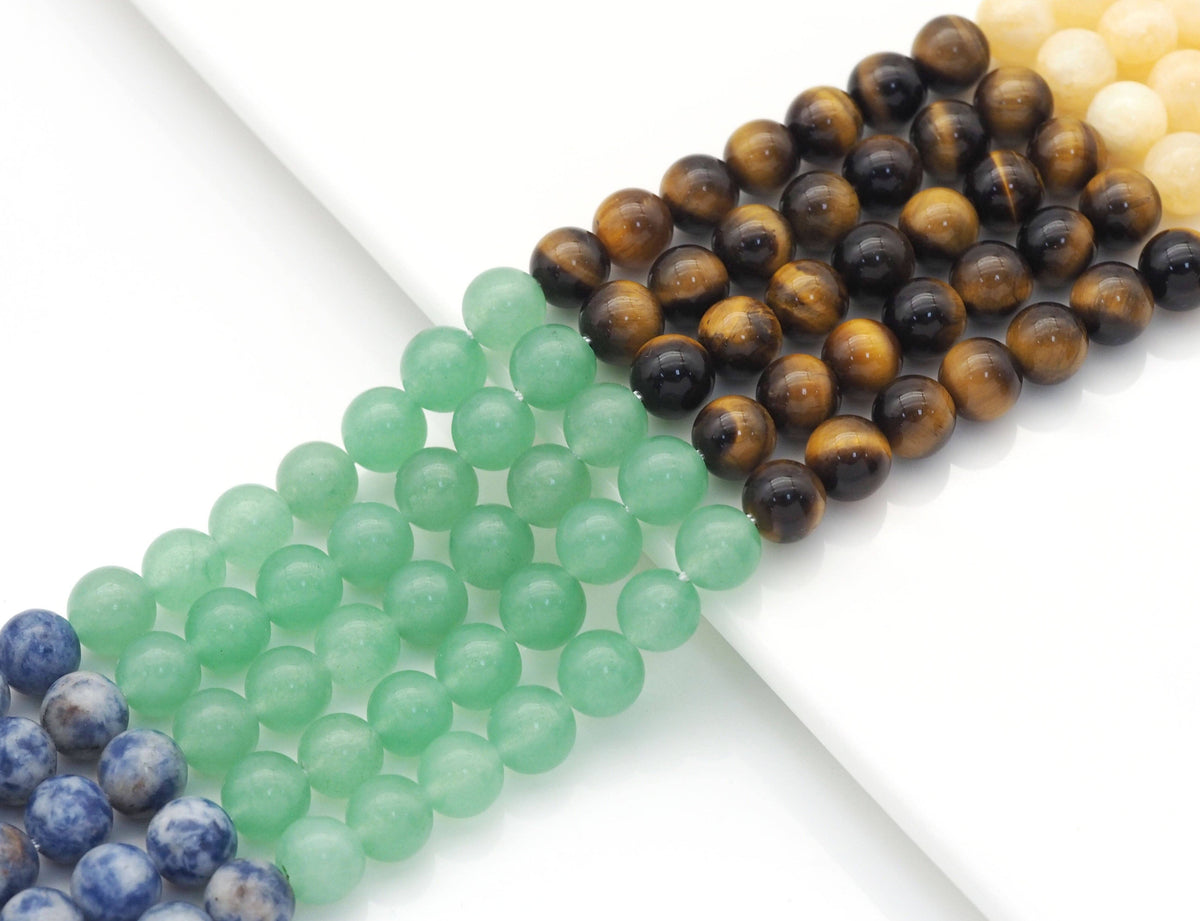 Genuine Chakra Round Smooth Beads, 8mm/10mm, Sku#U1442