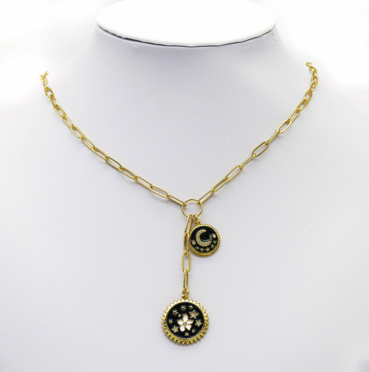 Thin Paperclip Drop Chain Necklace, sku#CL14N