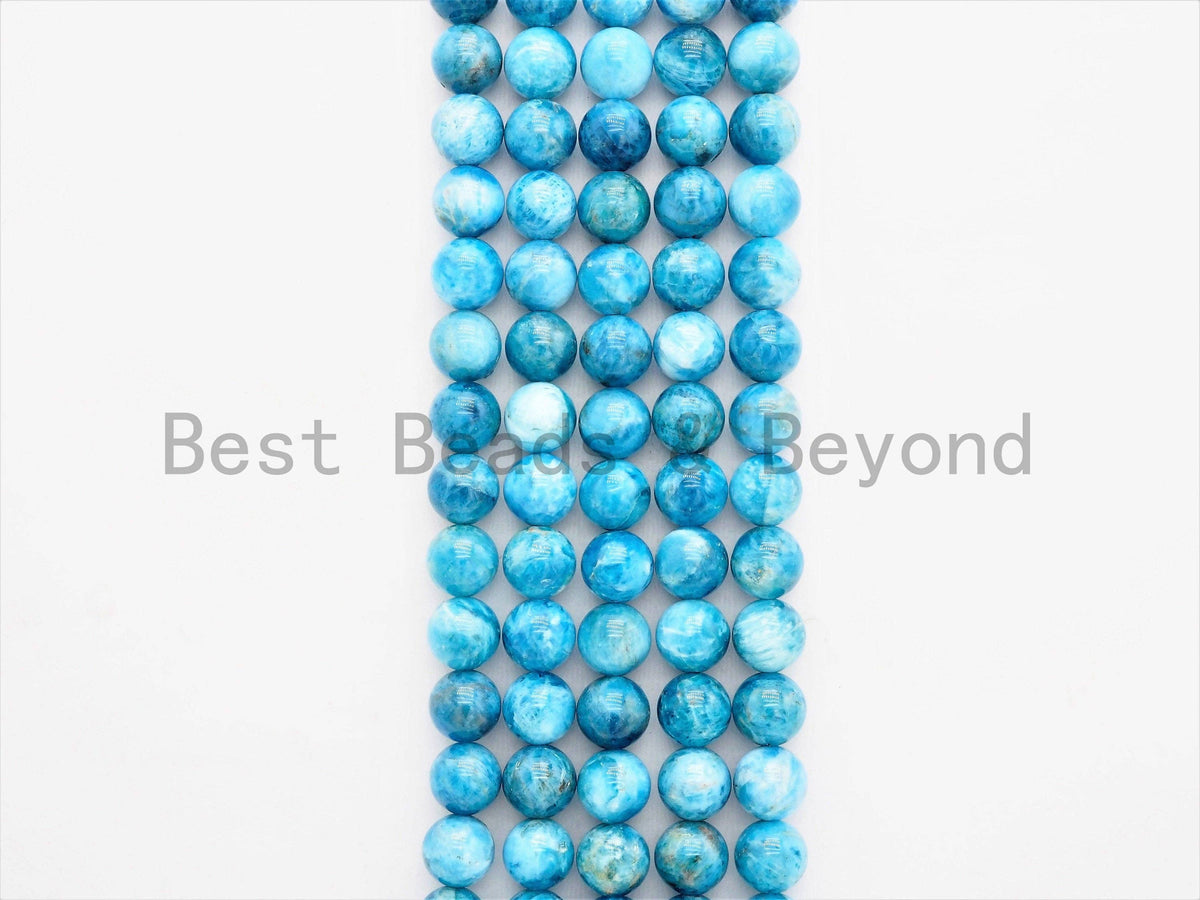 High Quality Natural Apatite Smooth beads, 6mm/8mm/10mm/12mm Round Apatite beads,15.5inch full strand, SKU#U355