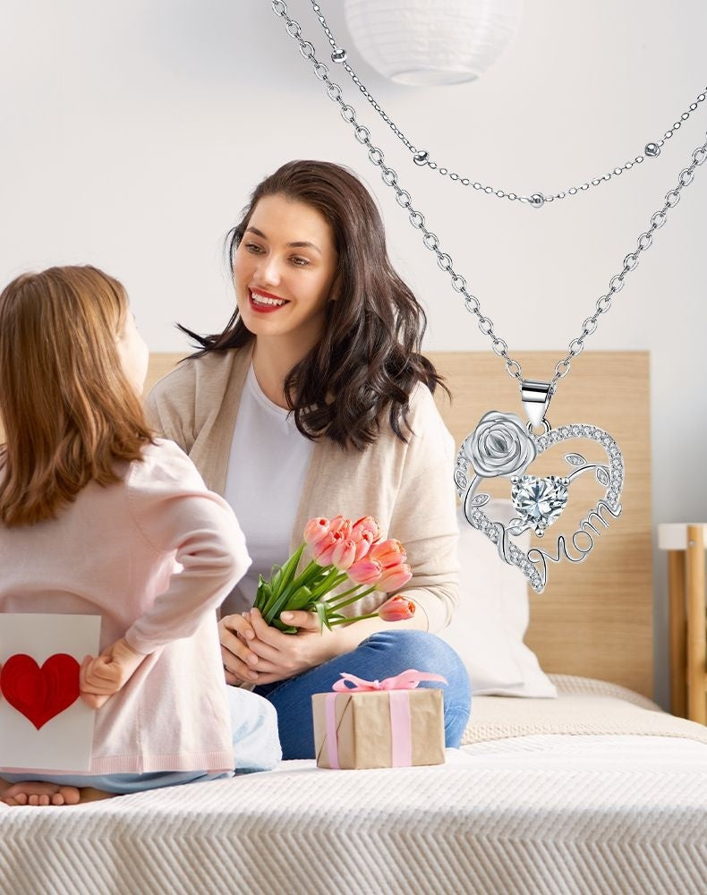 Elegant Heart-Shaped Double-Layer Necklace For Women