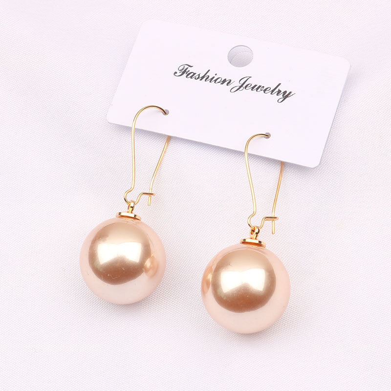 Large Pearl Silver Pearl Ear Clips For Women