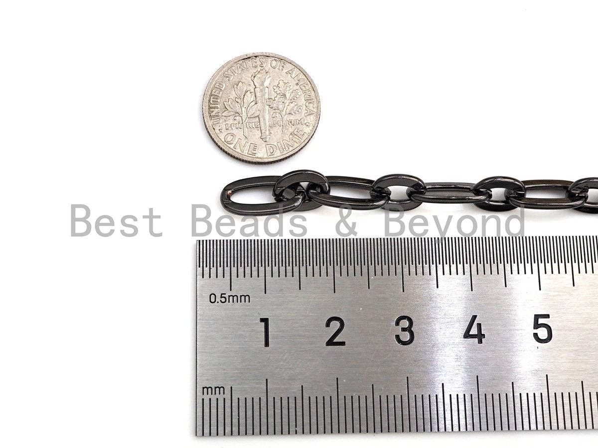 7x13mm Chain by Yard - Oval Link Chain for Necklace, Paper Clip Chain for Necklace Bracelet Anklet, sku# E516
