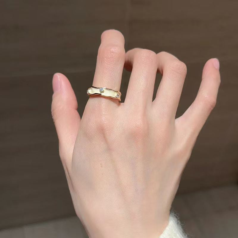 Must-Have Shell Rings For Beach Trips, Unique Niche High-End Design, Light Luxury Exquisite Fashion Statement Bands For Women