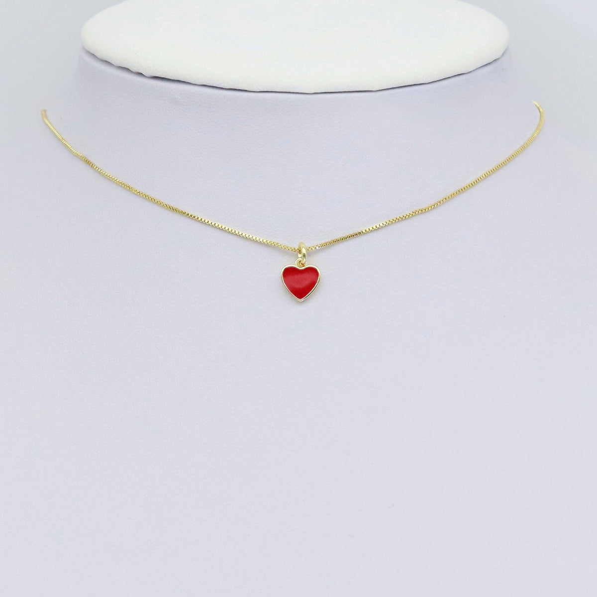 Colorful Enamel Gold Heart Charm, Sku#ML74/LX574
