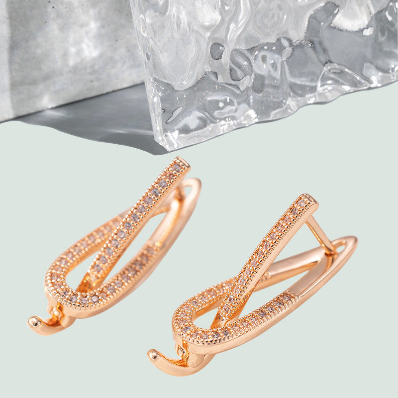 Geometric Copper Micro Earrings