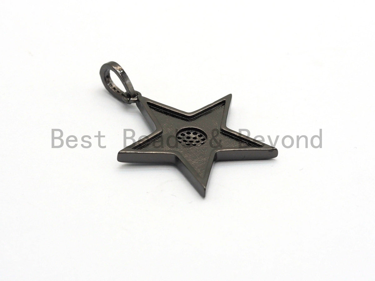 NEW Enamel Colorful Star Pendant,CZ Micro Pave Oil Drop Star pendant,Enamel pendant,Enamel Jewelry,28x31mm,sku#F574
