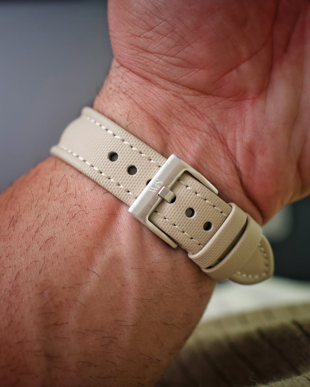 Beige Sailcloth Strap 20mm