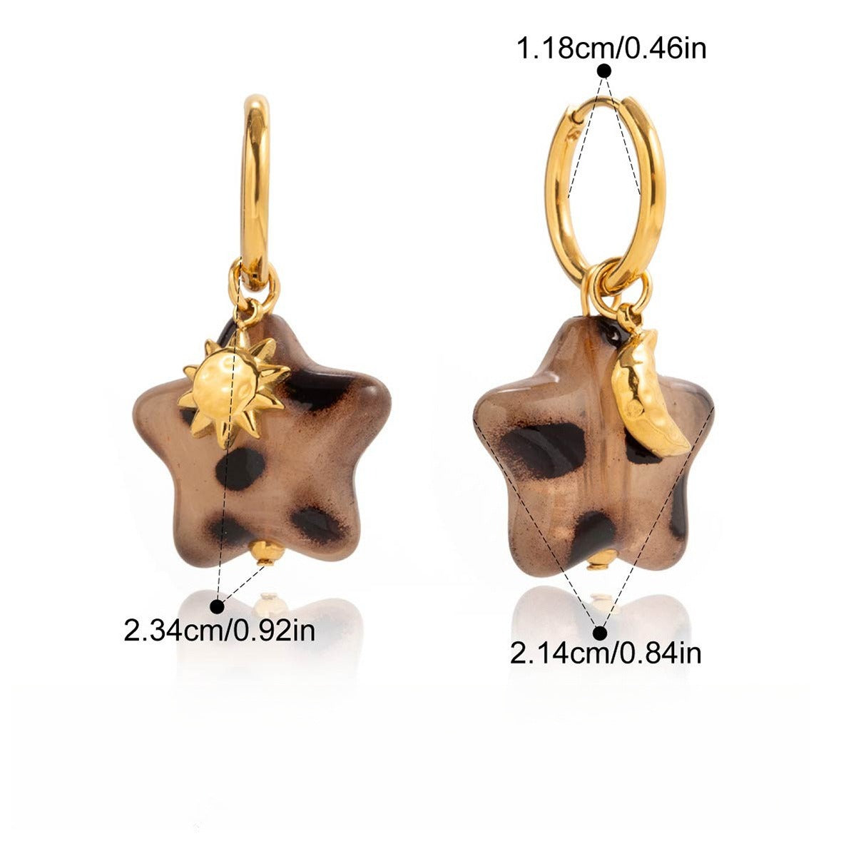 Light luxury and sophisticated titanium steel earrings for autumn and winter.