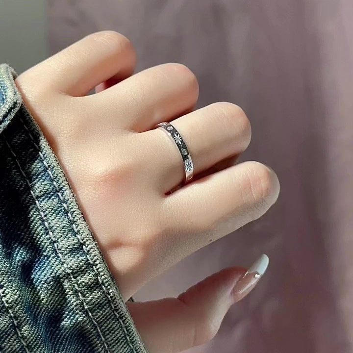 Simple Niche Minimalist Open Ring For Women, Fashion Light Luxury High-End Jewelry, Elegant & Versatile
