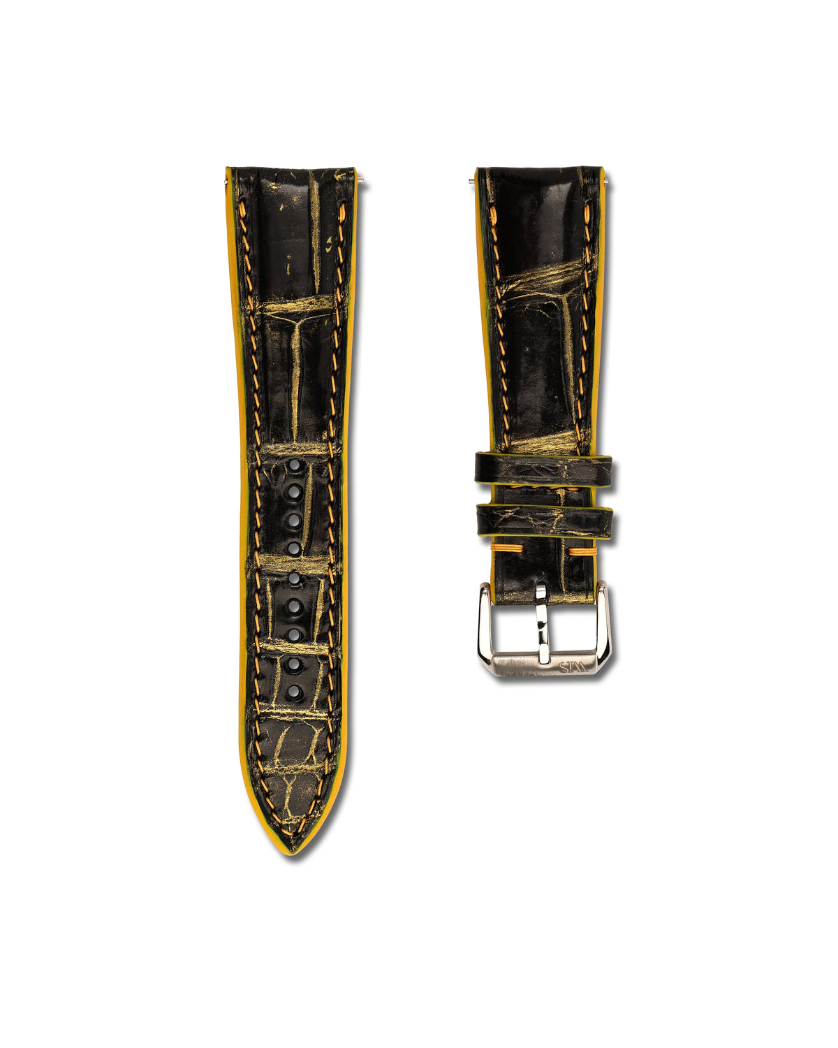 Molten Vein Alligator Alligator Leather Watch Strap 20mm