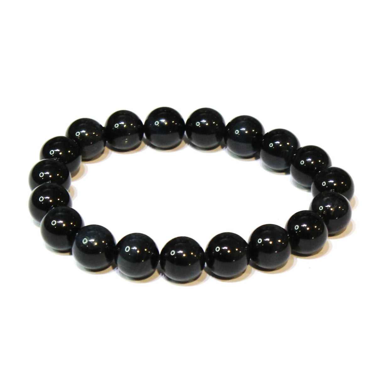Blue Tiger Eye (Hawk's Eye) Round Bead Bracelet