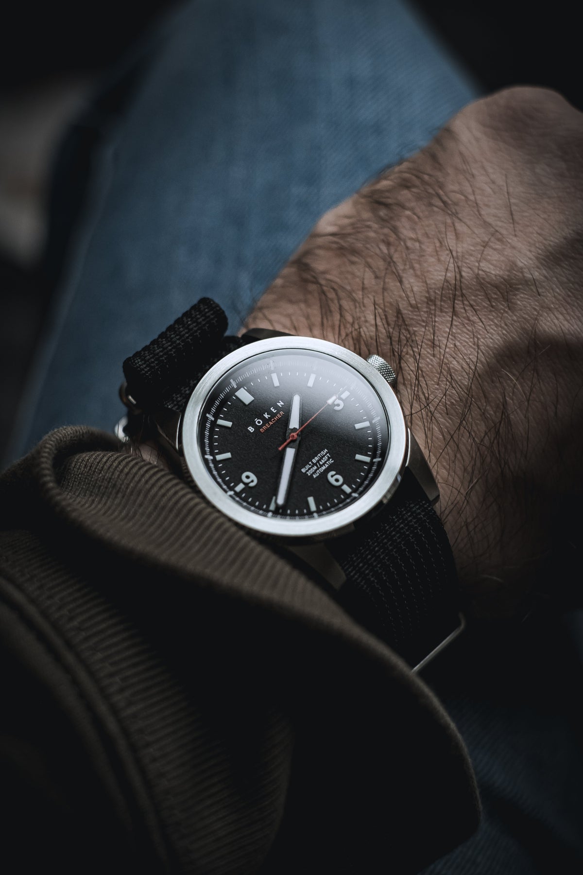 Tuxedo Black Woven Nylon Strap 20mm