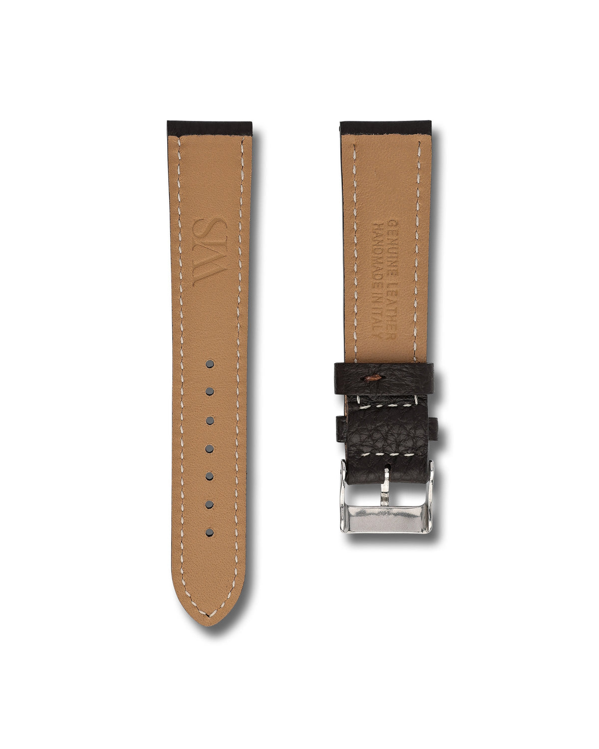 Chocolate Brown Deer Leather Watch Strap 20mm