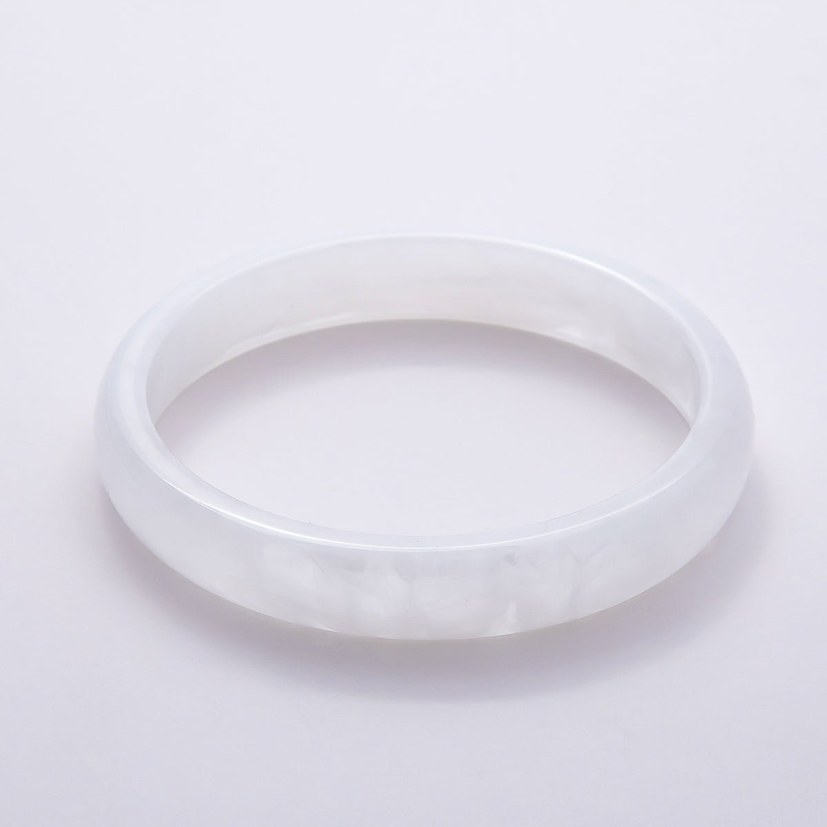 Brown, White, Red, Cream, Blue, Pink, Green, Teal Marble Thin Acrylic Resin Bangle Bracelet | WA-04423 ~ WA-04430