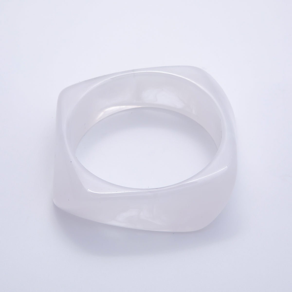 Brown, White, Red, Orange, Blue, Pink, Green, Teal Round Square Wide Acrylic Resin Bangle Bracelet | WA-04388 ~ WA-04438