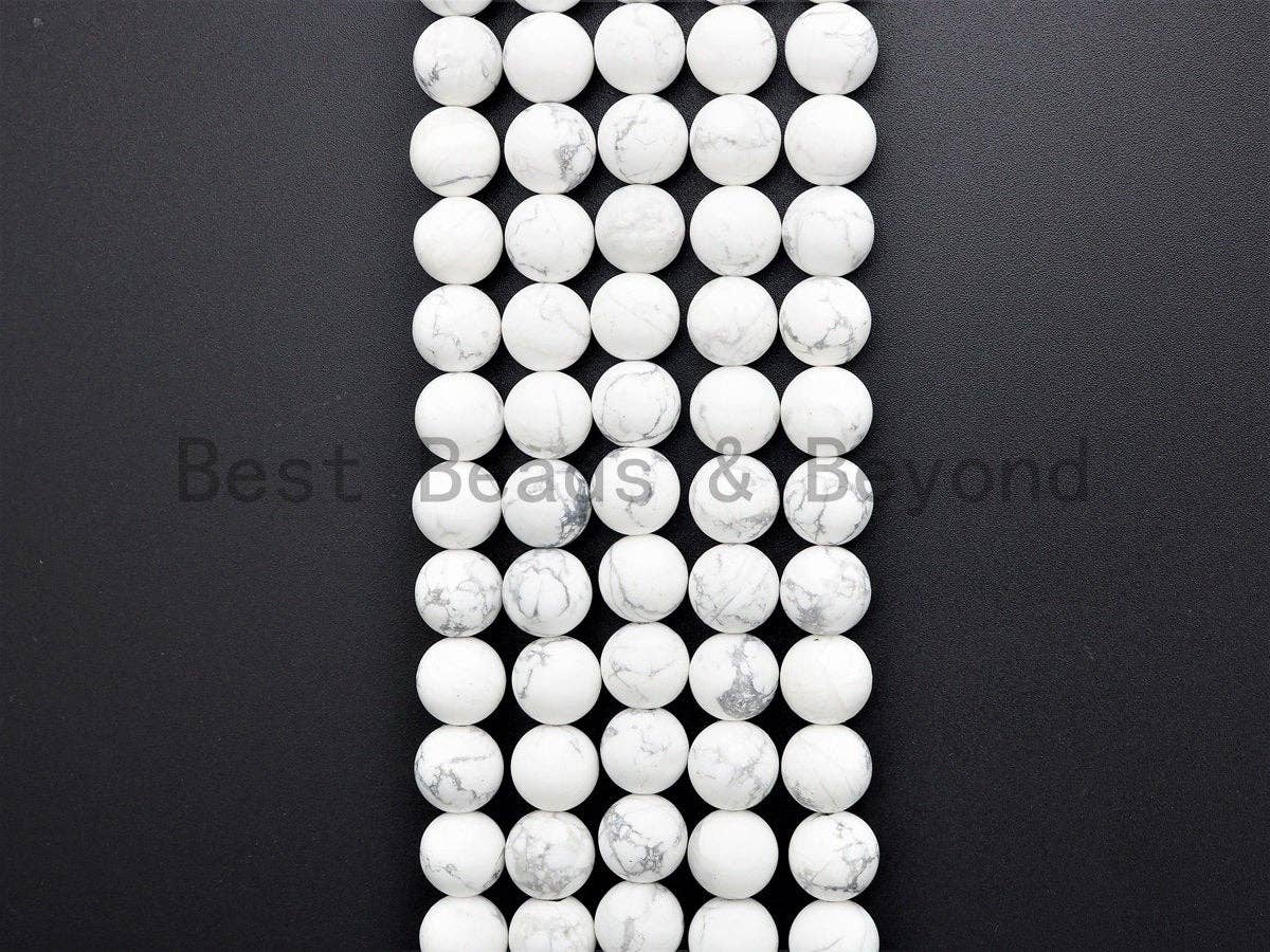 Natural Matt Round Howlite beads, sku#U398