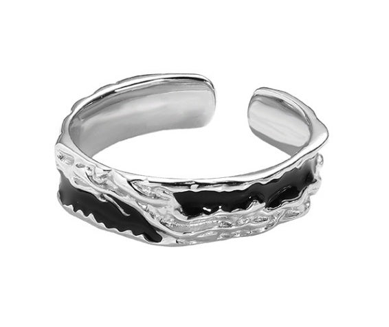 Men's Trendy Light Luxury Single Ring, Adjustable Opening Fashion Ring For Men, Stylish Personality Advanced Index Finger Ring, Men's Jewelry