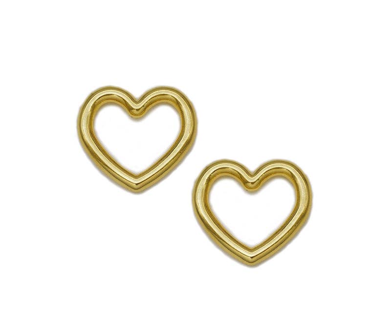 Gold Frame Heart Shape Charm, Sku#B228