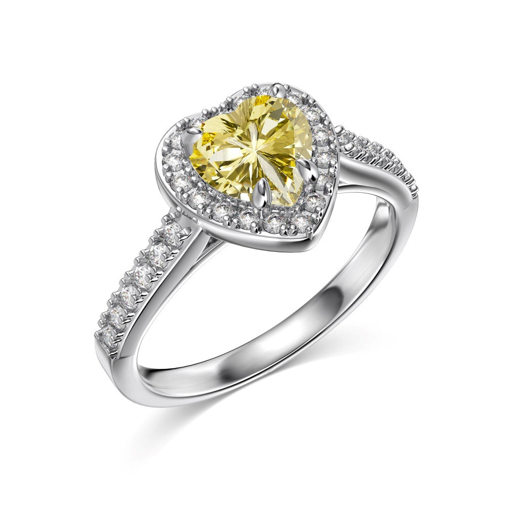 12 Zodiac Colorful Zircon Silver Ring For Women