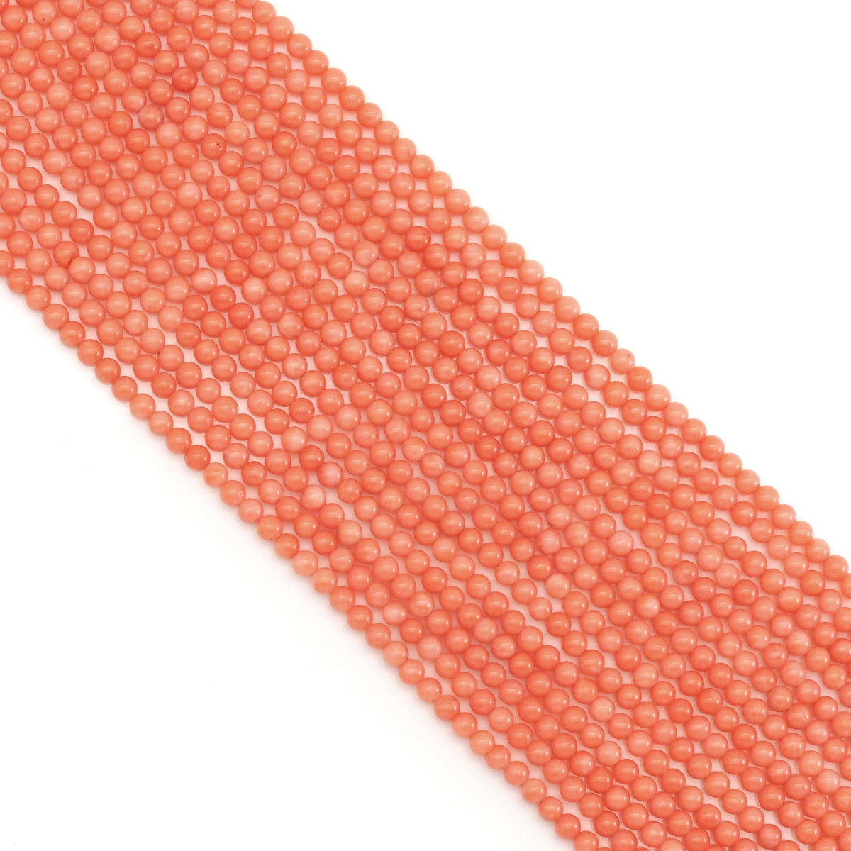 Natural Quality Orange Coral Round Smooth Beads, Sku#U1768