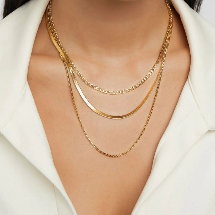Copper-plated 18k Gold DIY Hip-hop All-match Chain Necklace