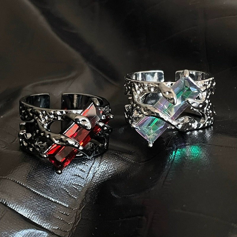 Dark Minimalist Trendy Ring For Men & Women, INS Niche Design, Adjustable High-End Index Finger Ring
