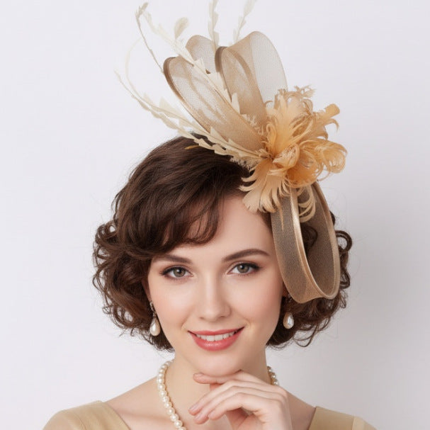 Creative Retro Elegant Green Feather Hair Accessory